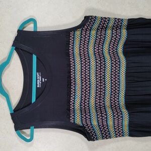 C163 Torrid black knit top w/multi-color ruched elastic 2 2X FINAL PRICE
